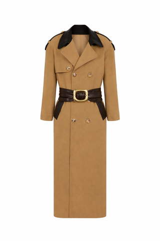 Frances belted cotton trenchcoat