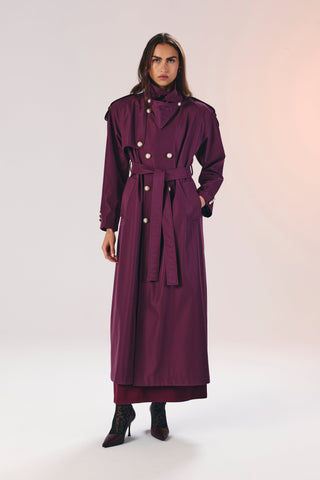 Frances cotton blended trench-coat