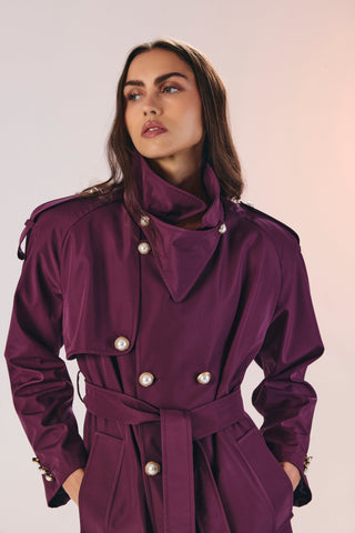 Frances cotton blended trench-coat