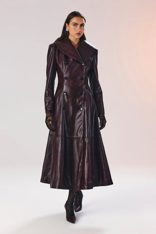 Estelle leather coat