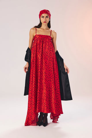 Letizia silk satin dress