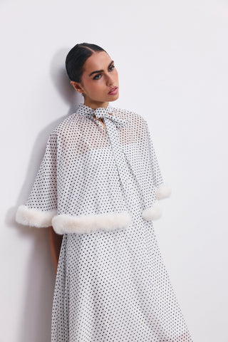Charlotte cotton cape dress