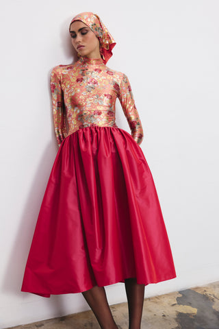 Lilybelle floral taffeta dress