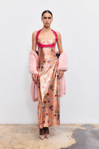 Sophie halter-neck bandage dress