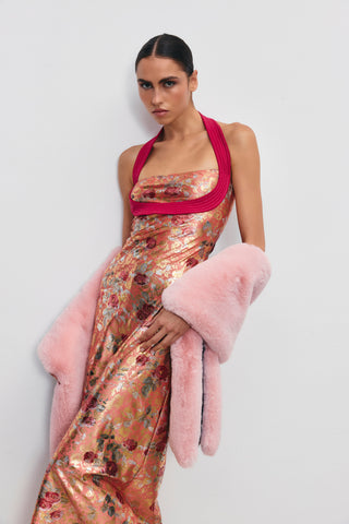 Sophie halter-neck bandage dress