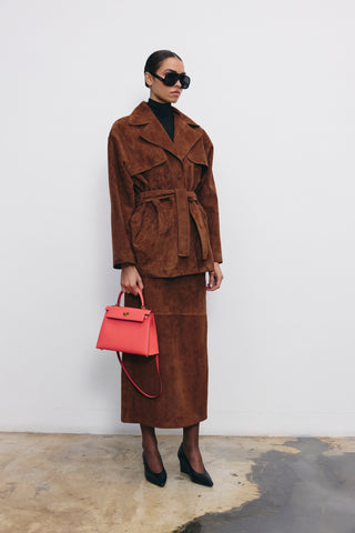 Madeliene suede oversized jacket