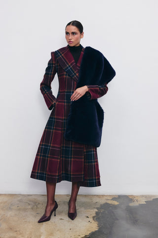 Estelle plaid wool coat