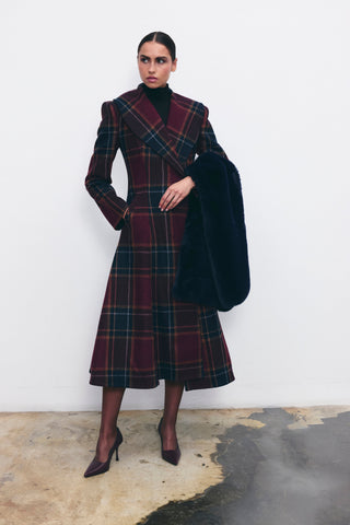 Estelle plaid wool coat