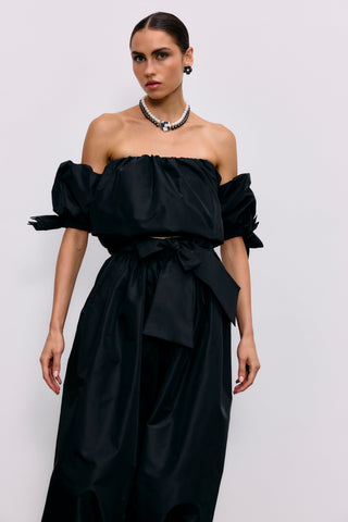 Claudia taffeta balloon top